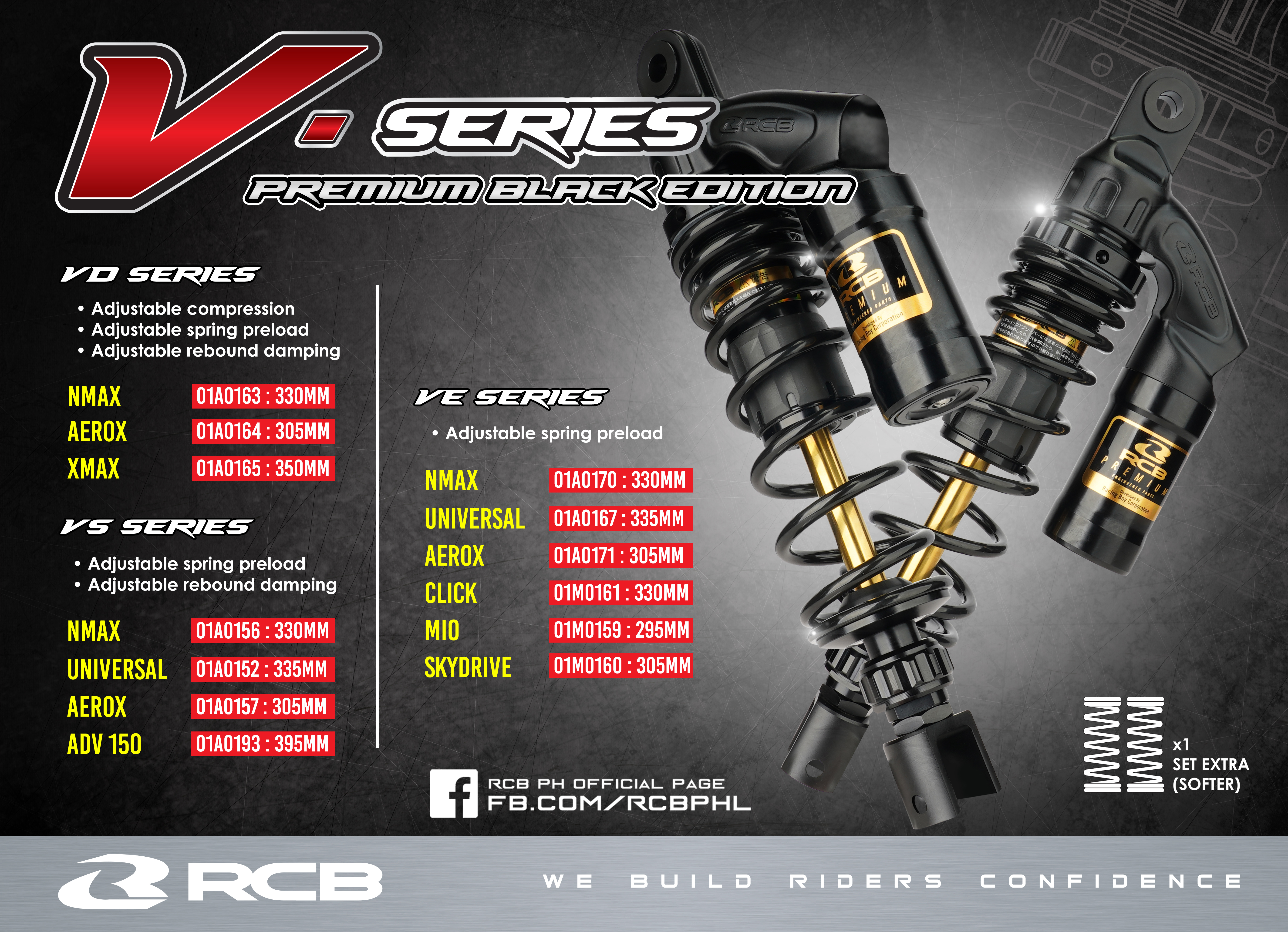 V Series Suspension Black Edition-complete